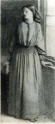 Elizabeth Siddal, maj 1854 (pióro i atrament)